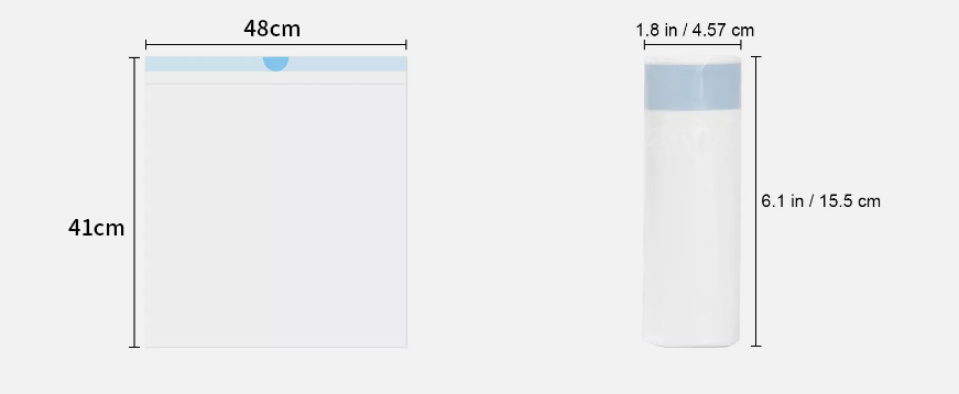 Replacement Cat Litter Bags. 2 Rolls, 30 bags.