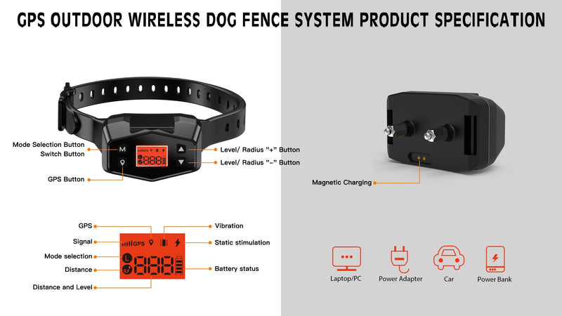 pet tech's f800 boundary dog collar features
