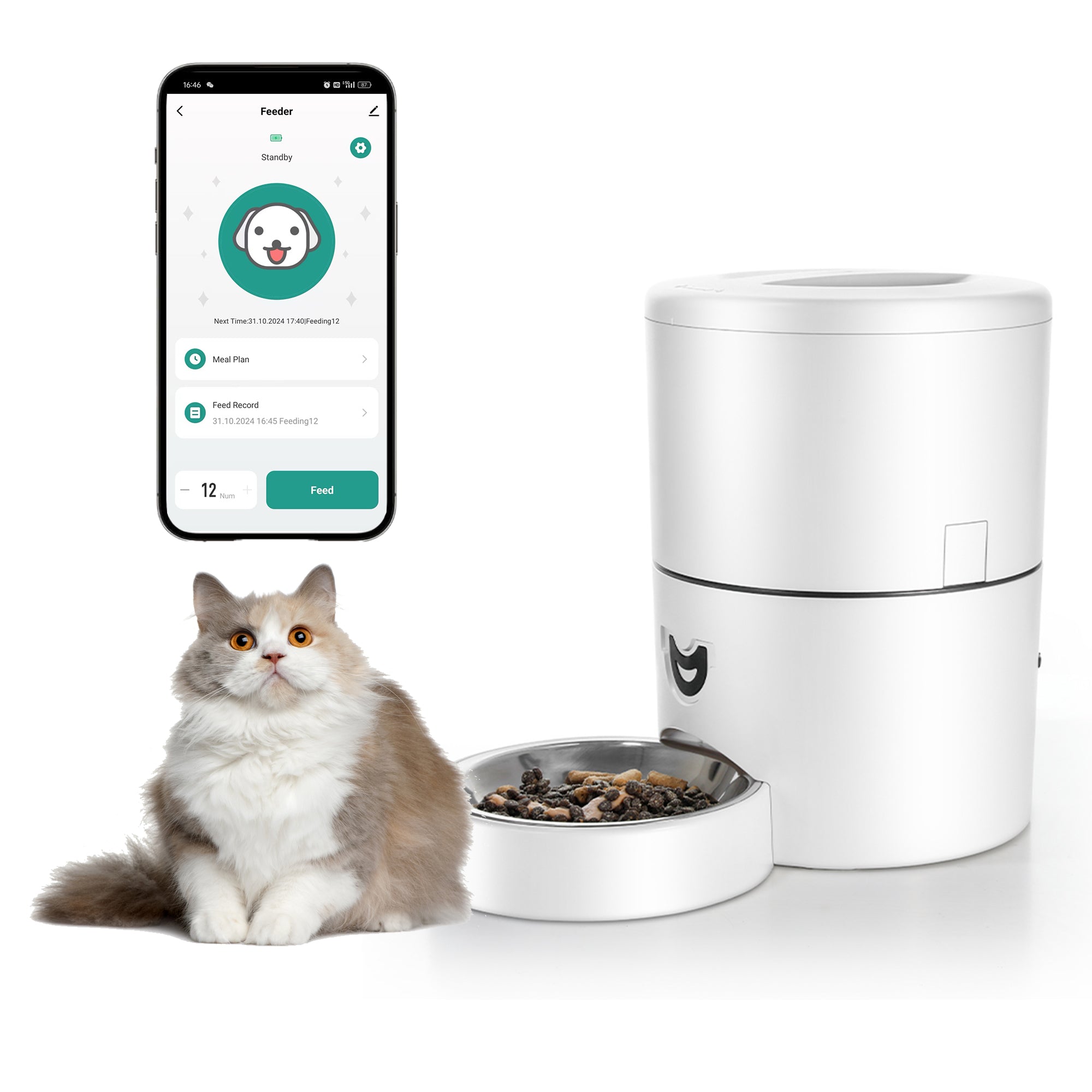 Smart Auto Feeder 4L - App Controlled Food Dispenser