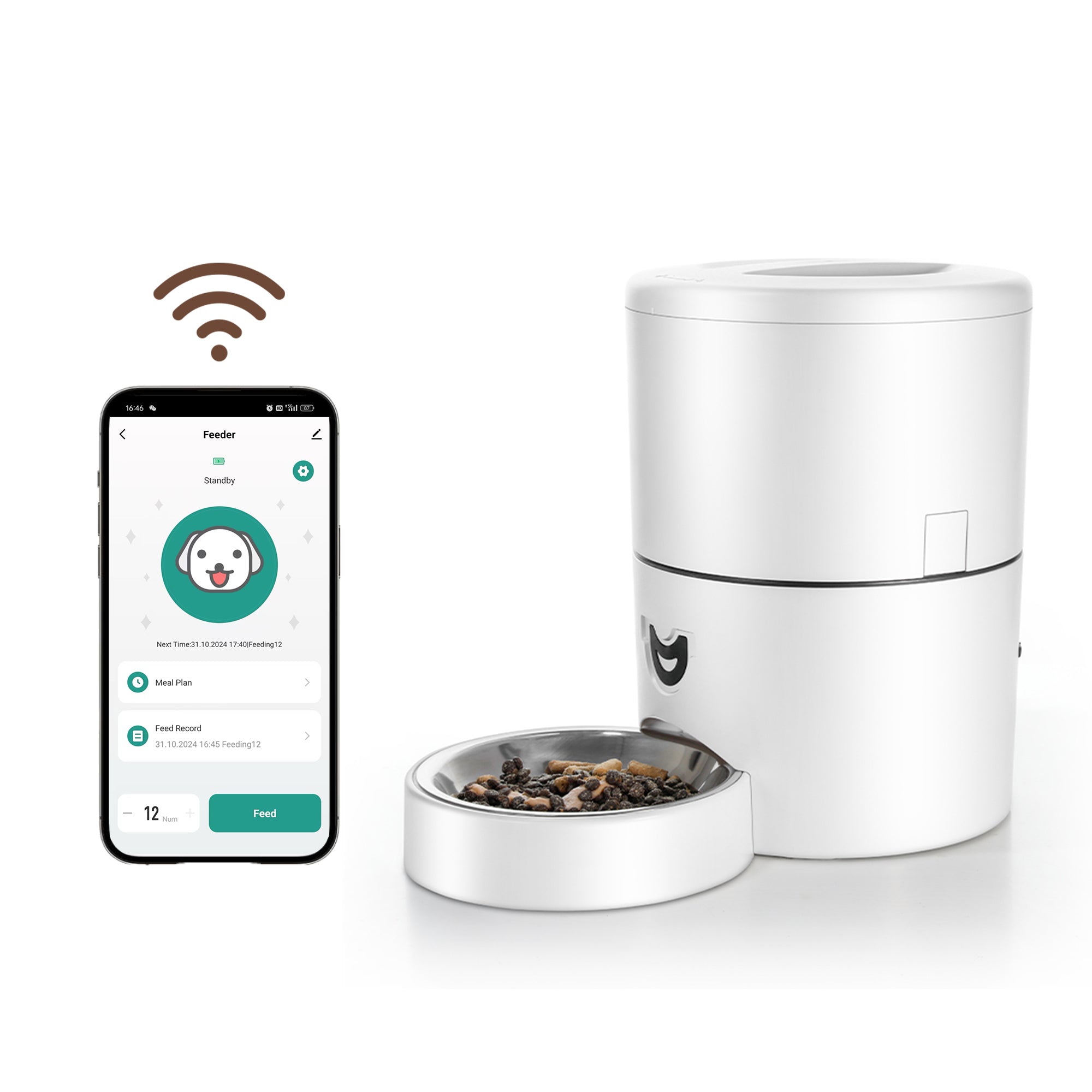 Smart Auto Feeder 4L - App Controlled Food Dispenser