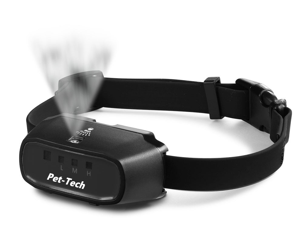 close up shot of pet tech's citronella 2 in 1 bark & remote training collar
