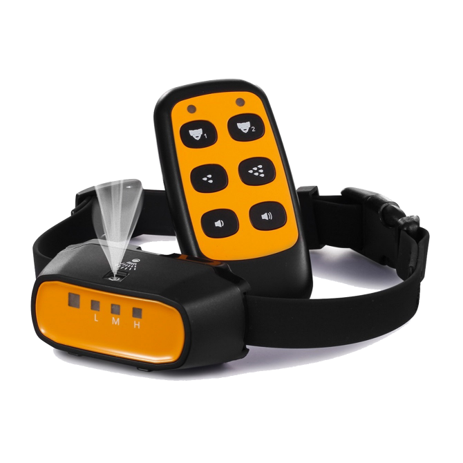 pet tech's citronella 2 in 1 bark & remote training collar (yellow variant with remote)