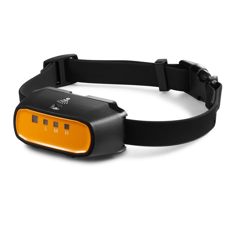 yellow variant of pet tech's citronella 2 in 1 bark & remote training collar