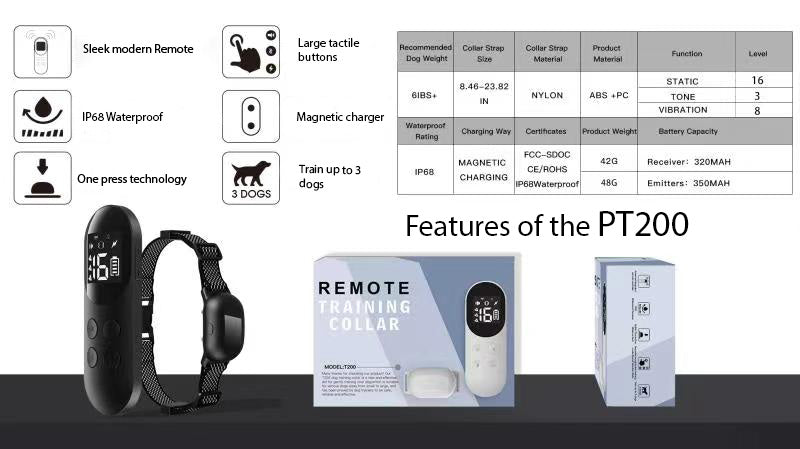 PT200 Premium Waterproof Remote Trainer