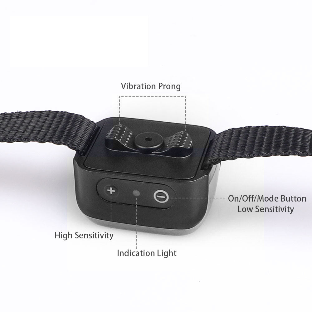 close up shot of pet-tech's rechargeable vibration collar small and extra small